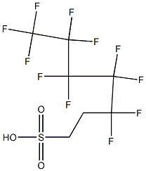 3,3,4,4,5,5,6,6,7,7,7-ウンデカフルオロ-1-ヘプタンスルホン酸 化学構造式