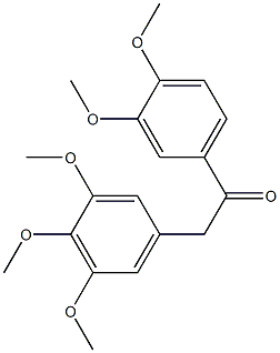 1-(3,4-ジメトキシフェニル)-2-(3,4,5-トリメトキシフェニル)エタノン 化学構造式