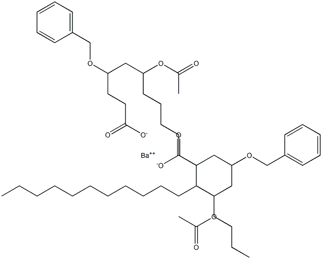 Bis(4-benzyloxy-6-acetyloxystearic acid)barium salt
