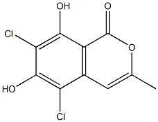 5,7-Dichloro-6,8-dihydroxy-3-methylisocoumarin Structure