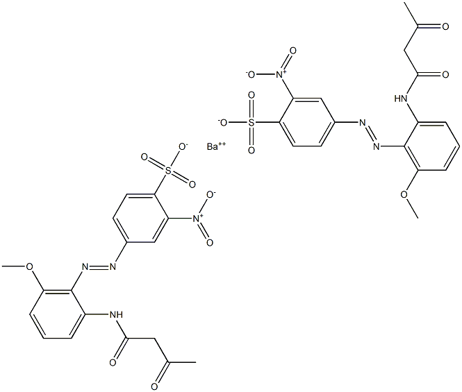 Bis[4-[2-(1,3-dioxobutylamino)-6-methoxyphenylazo]-2-nitrobenzenesulfonic acid]barium salt