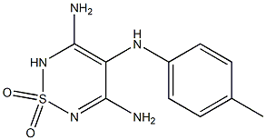 3,5-ジアミノ-4-[(4-メチルフェニル)アミノ]-2H-1,2,6-チアジアジン1,1-ジオキシド 化学構造式