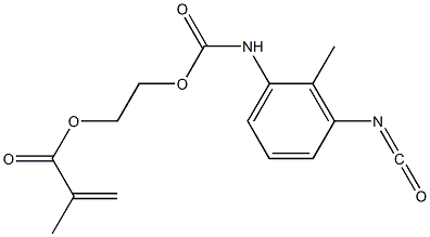 メタクリル酸2-[(3-イソシアナト-2-メチルフェニル)カルバモイルオキシ]エチル 化学構造式