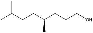 [S,(-)]-4,7-ジメチル-1-オクタノール 化学構造式
