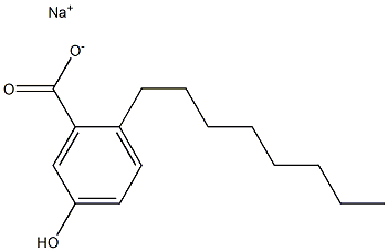 2-オクチル-5-ヒドロキシ安息香酸ナトリウム 化学構造式