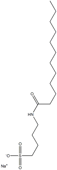 4-ラウロイルアミノ-1-ブタンスルホン酸ナトリウム 化学構造式