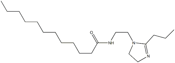 1-(2-ラウロイルアミノエチル)-2-プロピル-2-イミダゾリン 化学構造式
