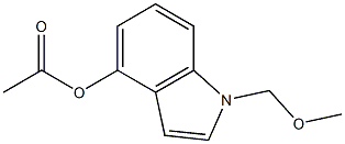 4-アセトキシ-1-(メトキシメチル)-1H-インドール 化学構造式