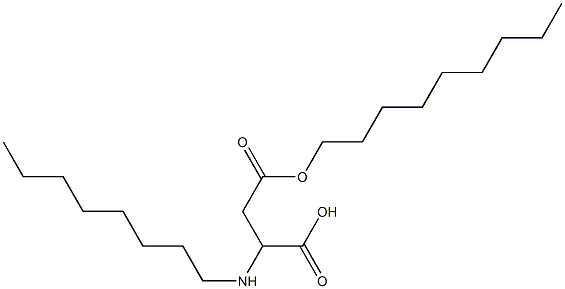 2-(オクチルアミノ)-3-(ノニルオキシカルボニル)プロピオン酸 化学構造式