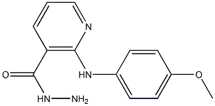 2-(p-アニシジノ)ニコチン酸ヒドラジド 化学構造式