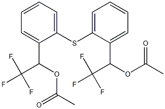 酢酸1-(フェニルチオ)-2,2,2-トリフルオロエチル 化学構造式