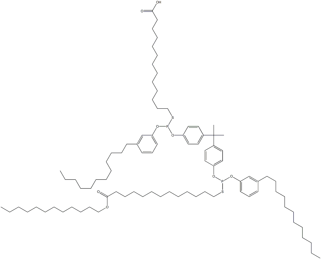 13,13'-[[Isopropylidenebis(4,1-phenyleneoxy)]bis[[(3-dodecylphenyl)oxy]phosphinediylthio]]bis(tridecanoic acid dodecyl) ester