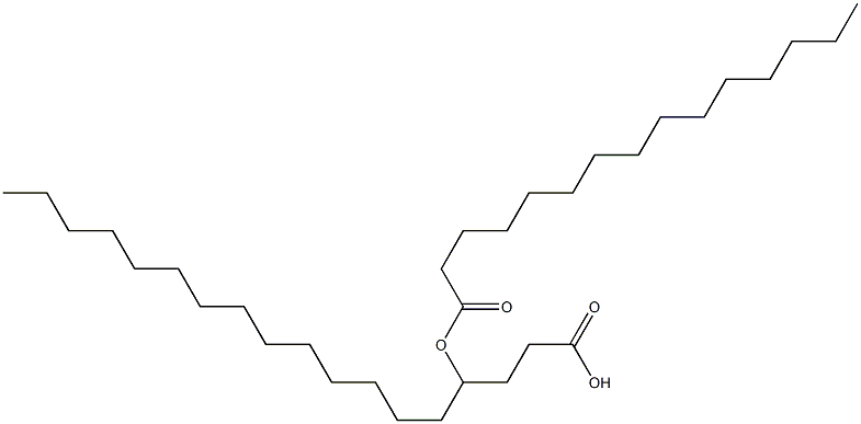 4-ペンタデカノイルオキシステアリン酸 化学構造式