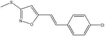 5-[(E)-2-[4-クロロフェニル]ビニル]-3-(メチルチオ)イソオキサゾール 化学構造式