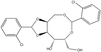 2-O,6-O:4-O,5-O-Bis(2-chlorobenzylidene)-L-glucitol Struktur