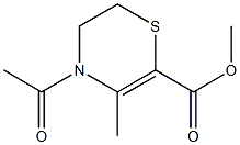 4-アセチル-5,6-ジヒドロ-3-メチル-4H-1,4-チアジン-2-カルボン酸メチル 化学構造式