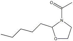 3-アセチル-2-ペンチルオキサゾリジン 化学構造式
