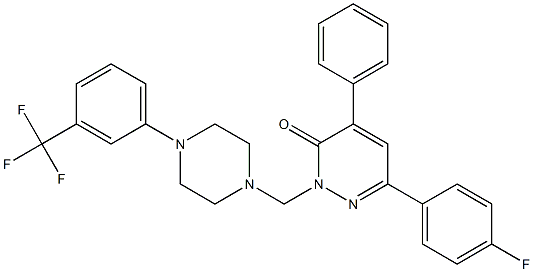 4-Phenyl-6-(4-fluorophenyl)-2-[[4-(3-trifluoromethylphenyl)piperazino]methyl]pyridazin-3(2H)-one
