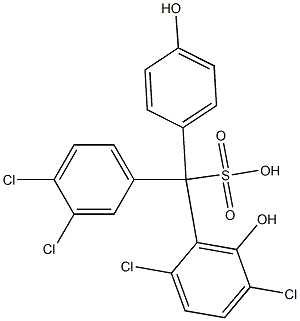 (3,4-Dichlorophenyl)(2,5-dichloro-6-hydroxyphenyl)(4-hydroxyphenyl)methanesulfonic acid