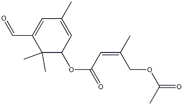 5-(3-Acetoxymethyl-2-butenoyloxy)-3,6,6-trimethyl-1,3-cyclohexadiene-1-carbaldehyde