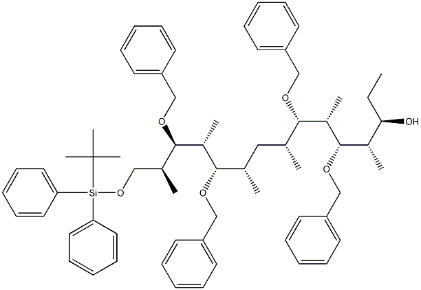 (3R,4S,5S,6S,7S,8R,10S,11S,12R,13R,14S)-15-[[(1,1-Dimethylethyl)diphenylsilyl]oxy]-4,6,8,10,12,14-hexamethyl-5,7,11,13-tetrakis(phenylmethoxy)-3-pentadecanol
