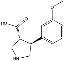 (3R,4S)-4-(3-甲氧基苯基)吡咯烷-3-羧酸 结构式