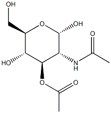 2-Acetamido-3-O-acetyl-2-deoxy-a-D-glucopyranose Structure