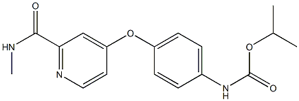 Isopropyl 4-[[2-(N-Methylcarbamoyl)-4-pyridyl]oxy]phenylcarbamate, , 结构式