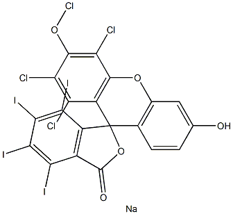 四氯四碘荧光素钠, , 结构式