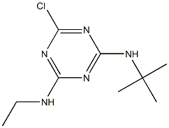 N2-tert-butyl-N4-ethyl-6-chloro-1,3,5-triazine-2,4-diamine Struktur