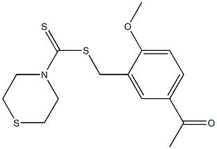 5-acetyl-2-methoxybenzyl thiomorpholine-4-carbodithioate