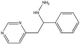 1-(1-phenyl-2-(pyrimidin-4-yl)ethyl)hydrazine Structure