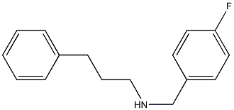 N-(3-フェニルプロピル)-4-フルオロベンゼンメタンアミン 化学構造式