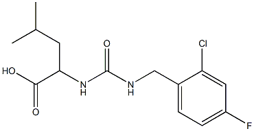 2-({[(2-chloro-4-fluorophenyl)methyl]carbamoyl}amino)-4-methylpentanoic acid Structure