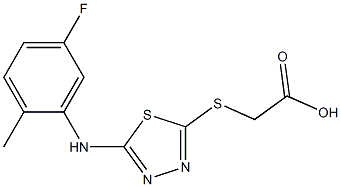 2-({5-[(5-fluoro-2-methylphenyl)amino]-1,3,4-thiadiazol-2-yl}sulfanyl)acetic acid