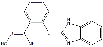 2-(1H-1,3-benzodiazol-2-ylsulfanyl)-N'-hydroxybenzene-1-carboximidamide Structure