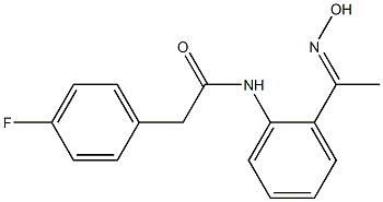 2-(4-fluorophenyl)-N-{2-[(1E)-N-hydroxyethanimidoyl]phenyl}acetamide