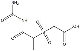 2-{[1-(carbamoylamino)-1-oxopropane-2-]sulfonyl}acetic acid Struktur