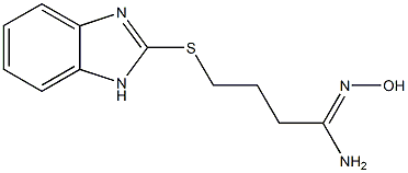 4-(1H-1,3-benzodiazol-2-ylsulfanyl)-N'-hydroxybutanimidamide Structure