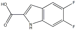 5,6-二氟吲哚-2-甲酸 结构式