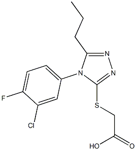 2-{[4-(3-chloro-4-fluorophenyl)-5-propyl-4H-1,2,4-triazol-3-yl]sulfanyl}acetic acid