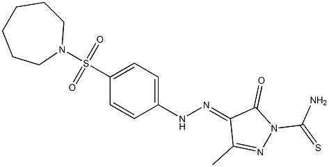 4-{(Z)-2-[4-(1-azepanylsulfonyl)phenyl]hydrazono}-3-methyl-5-oxo-1H-pyrazole-1(5H)-carbothioamide