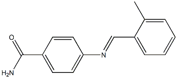4-{[(E)-(2-methylphenyl)methylidene]amino}benzamide