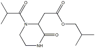 isobutyl 2-(1-isobutyryl-3-oxo-2-piperazinyl)acetate