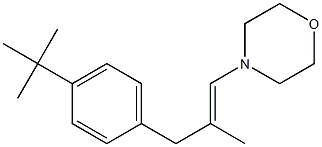(E)-1-モルホリノ-2-メチル-3-(4-tert-ブチルフェニル)-1-プロペン 化学構造式
