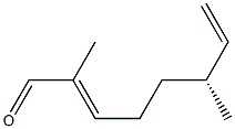 [R,(-)]-2,6-Dimethyl-2,7-octadienal Structure