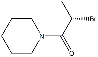 (+)-1-[(S)-2-ブロモプロピオニル]ピペリジン 化学構造式