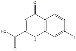 7-Iodo-5-methyl-1,4-dihydro-4-oxoquinoline-2-carboxylic acid Struktur