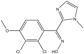 (E)-(2,3-ジクロロ-4-メトキシフェニル)(1-メチル-1H-イミダゾール-2-イル)ケトンオキシム 化学構造式