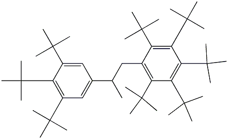 1-(ペンタ-tert-ブチルフェニル)-2-(3,4,5-トリ-tert-ブチルフェニル)プロパン 化学構造式